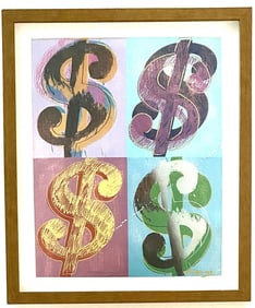 Andy Warhol - Dollar Sign, (Signed and Hand Drawn) Print