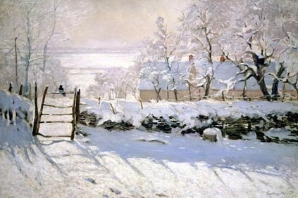 Claude Monet - The Magpie, Offset Lithograph