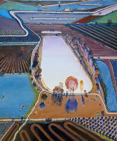Wayne Thiebaud - Ponds and Streams, 2001