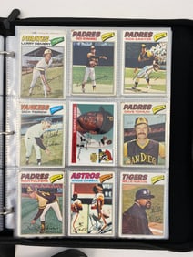 Binder Full of Vintage Baseball Cards
