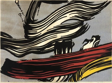 Roy Lichtenstein - Brushstrokes, 1963 (Hand Signed)