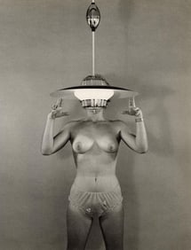 Bunny Yeager - Woman with Lamp, 1950s
