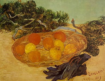 Vincent van Gogh - Still Life of Oranges and Lemons with Blue Gloves, 1889
