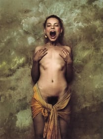 Jan Saudek - Czech Girl Singing, 1990
