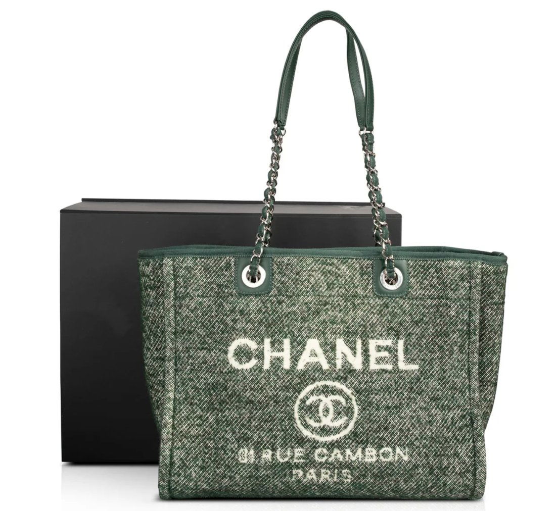 Chanel deauville tweed clearance tote