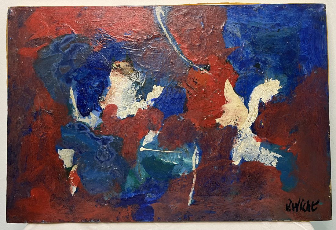 John Von Wicht, 'Upwards', 1963. Abstract Oil on Canvas Painting (1 of 10)