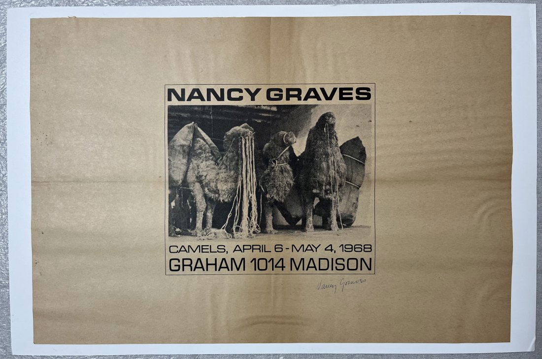 Rare Original Poster, Nancy Graves ‘Camels’, 1968 Signed by Artist (1 of 4)