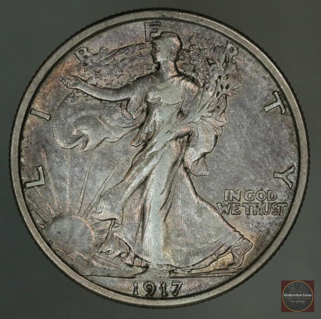 1917 D Reverse Walking Liberty Silver Half Dollar (1 of 2)