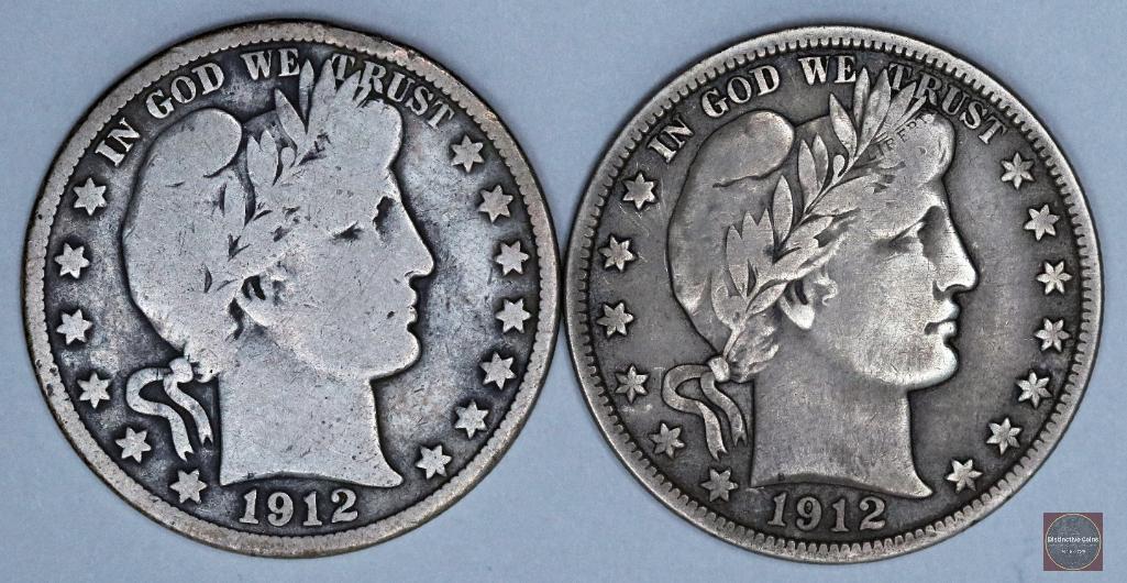 Group of (2) Barber Silver Half Dollars (1 of 2)