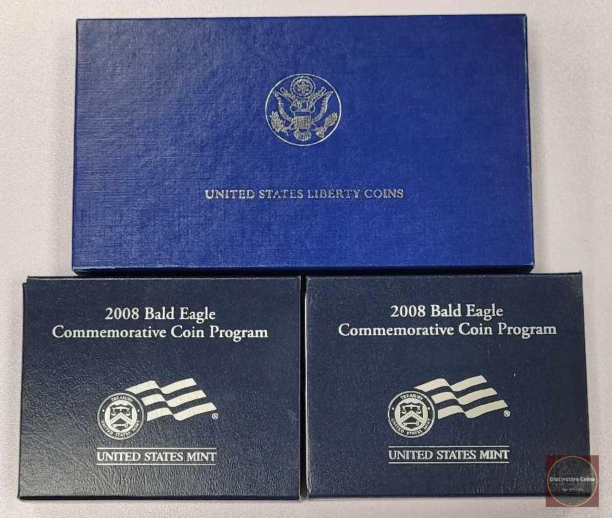 Group of (3) U.S. Commemoratives 1986 & 2008 (1 of 4)