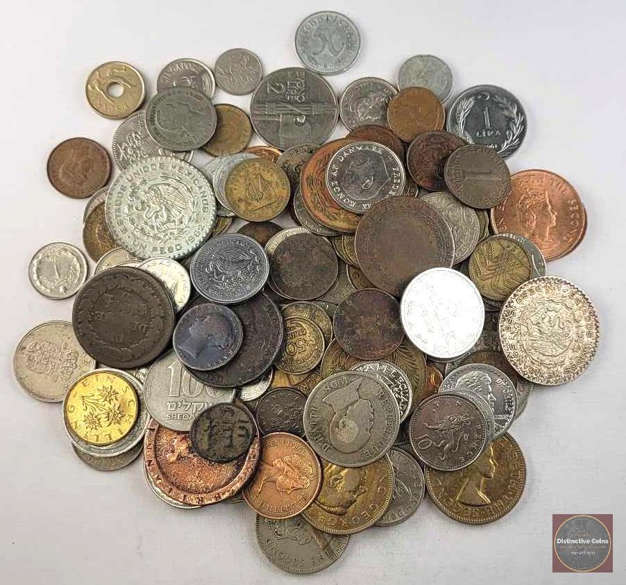 Group of over (100) World Coins (1 of 4)