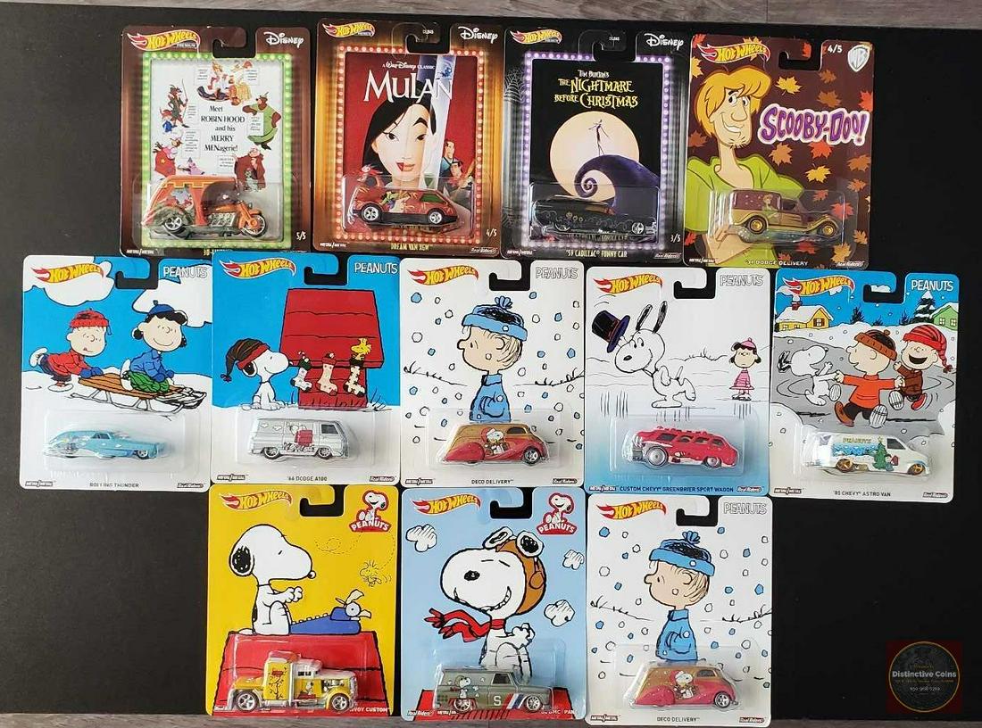 Hot Wheels cartoon series lot of 30 carded cars (1 of 2)