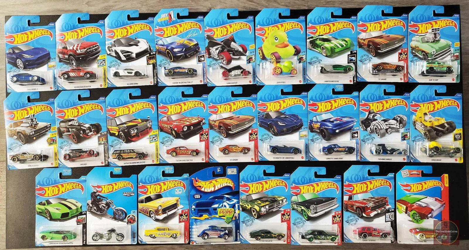 Hot Wheels series singles lot of 49 carded cars: Hot Wheels series singles lot. 49 carded cars from various sets and years.