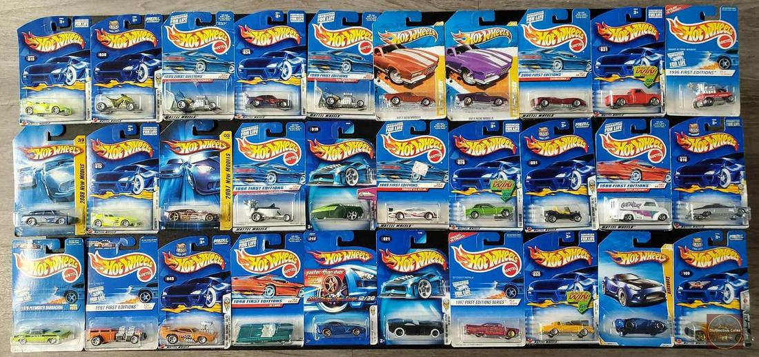 Hot Wheels First Editions lot of 30 carded cars (1 of 1)