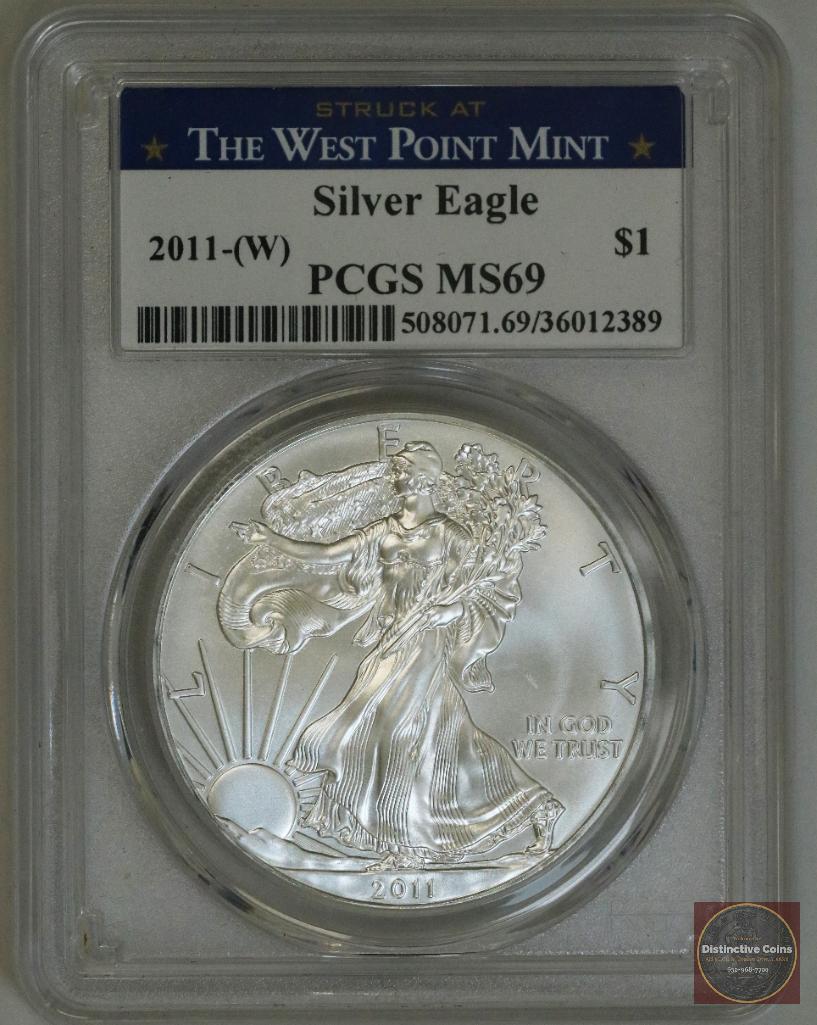2011 W American Silver Eagle 1oz. (PCGS) MS69 (1 of 2)