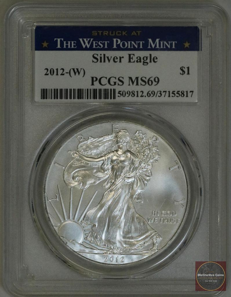 2012 W American Silver Eagle 1oz. (PCGS) MS69 (1 of 2)