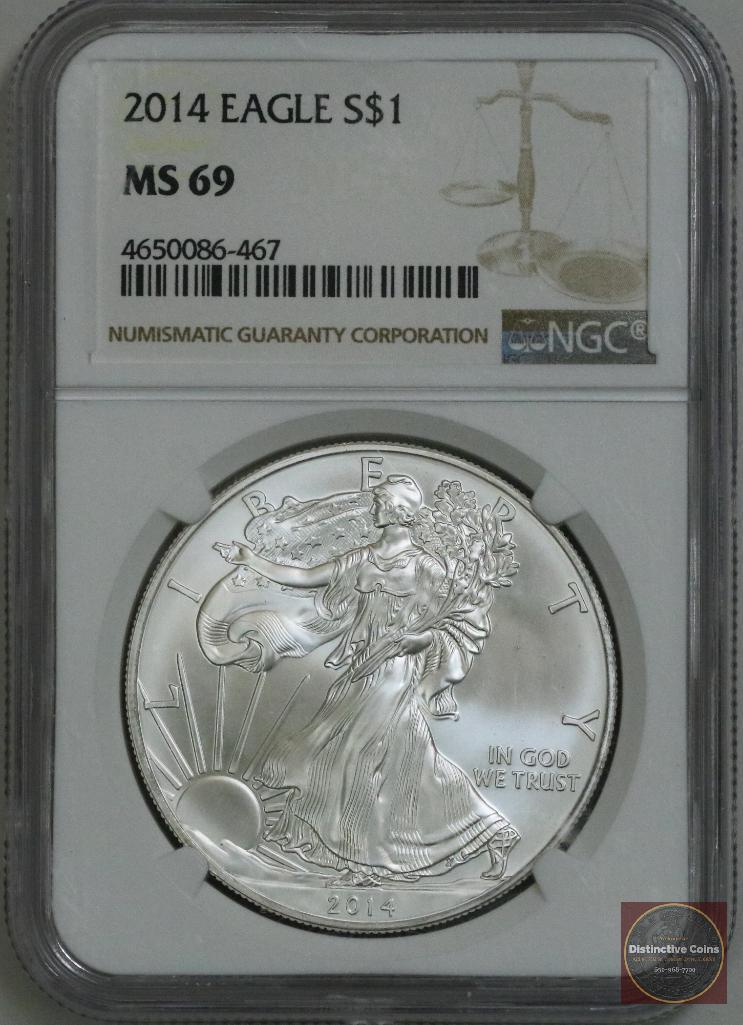 2014 American Silver Eagle 1oz (NGC) MS69 (1 of 2)