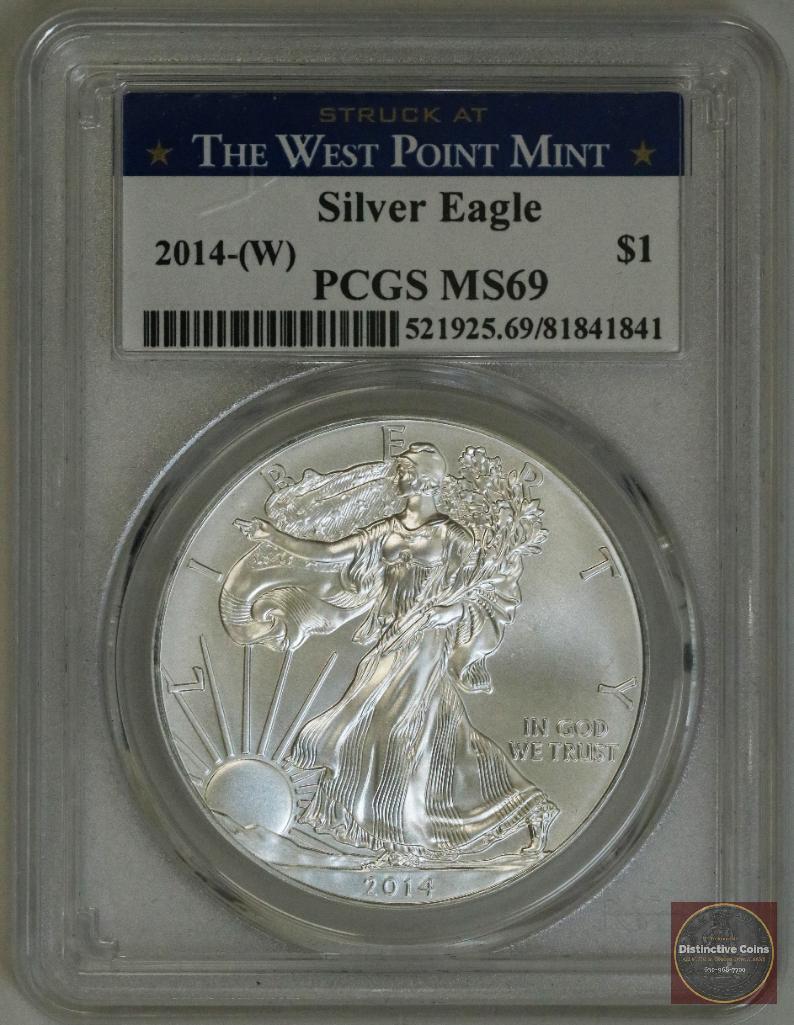 2014 W American Silver Eagle 1oz. (PCGS) MS69 (1 of 2)