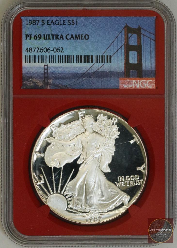 1987 S American Silver Eagle 1oz. (NGC) PF69 Ultra Cameo (1 of 2)