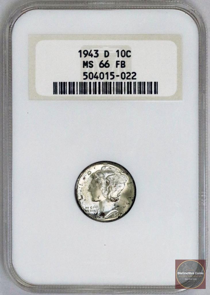 1943 D Mercury Silver Dime (NGC) MS66FB (1 of 4)
