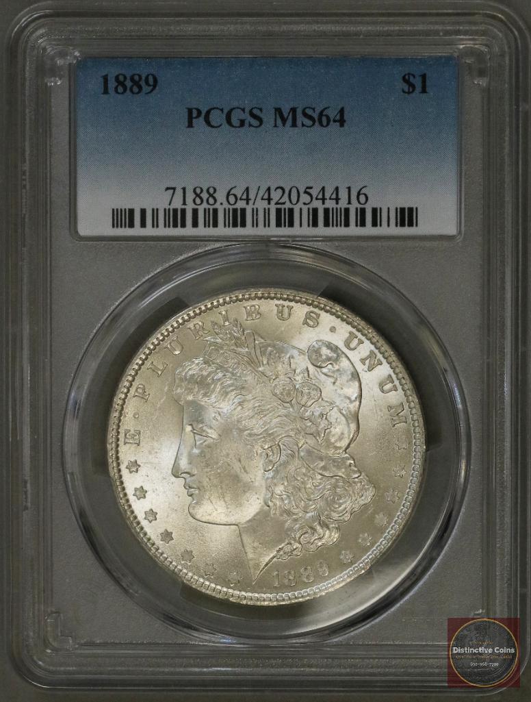 1889 P Morgan Silver Dollar (PCGS) MS64 (1 of 2)