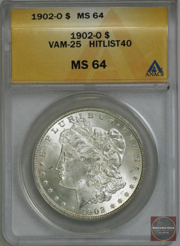 1902 O Morgan Silver Dollar VAM 25 (ANACS) MS64 (1 of 2)
