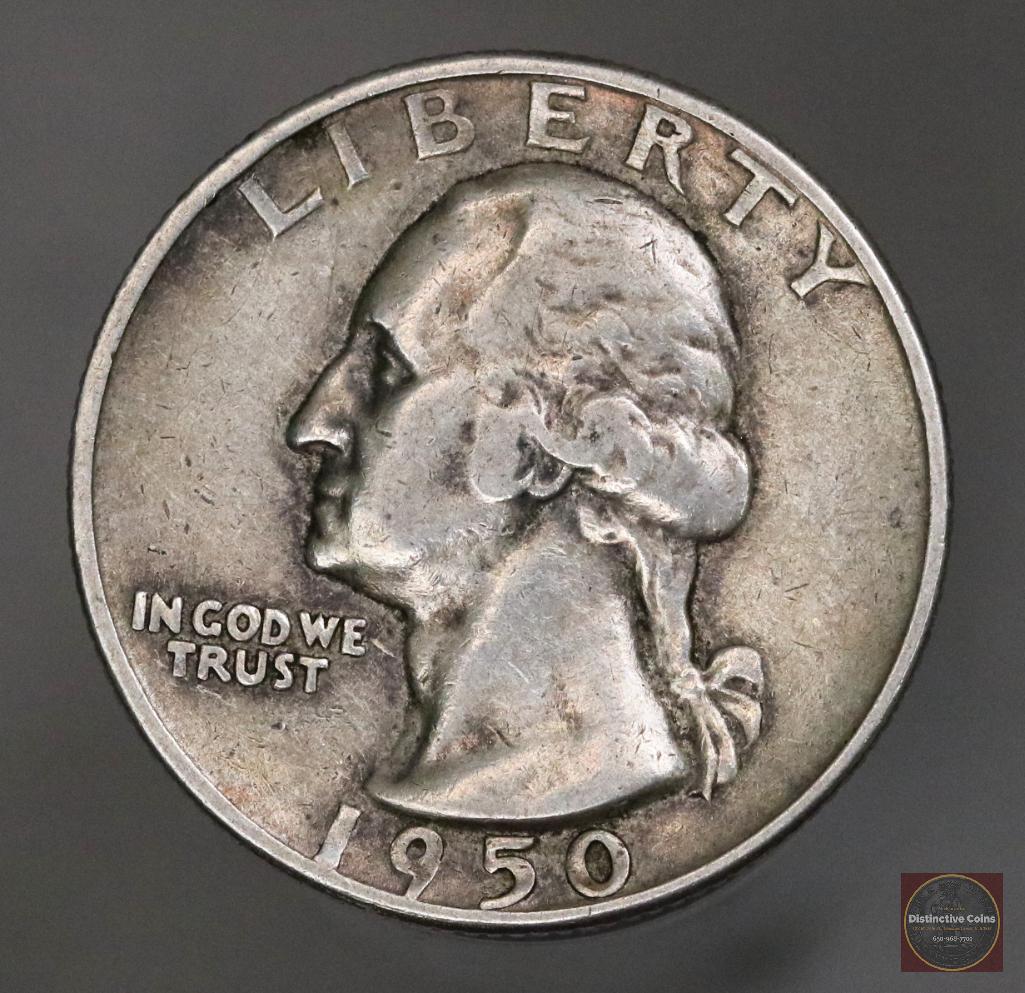 1950 D/S Washington Silver Quarter (1 of 2)