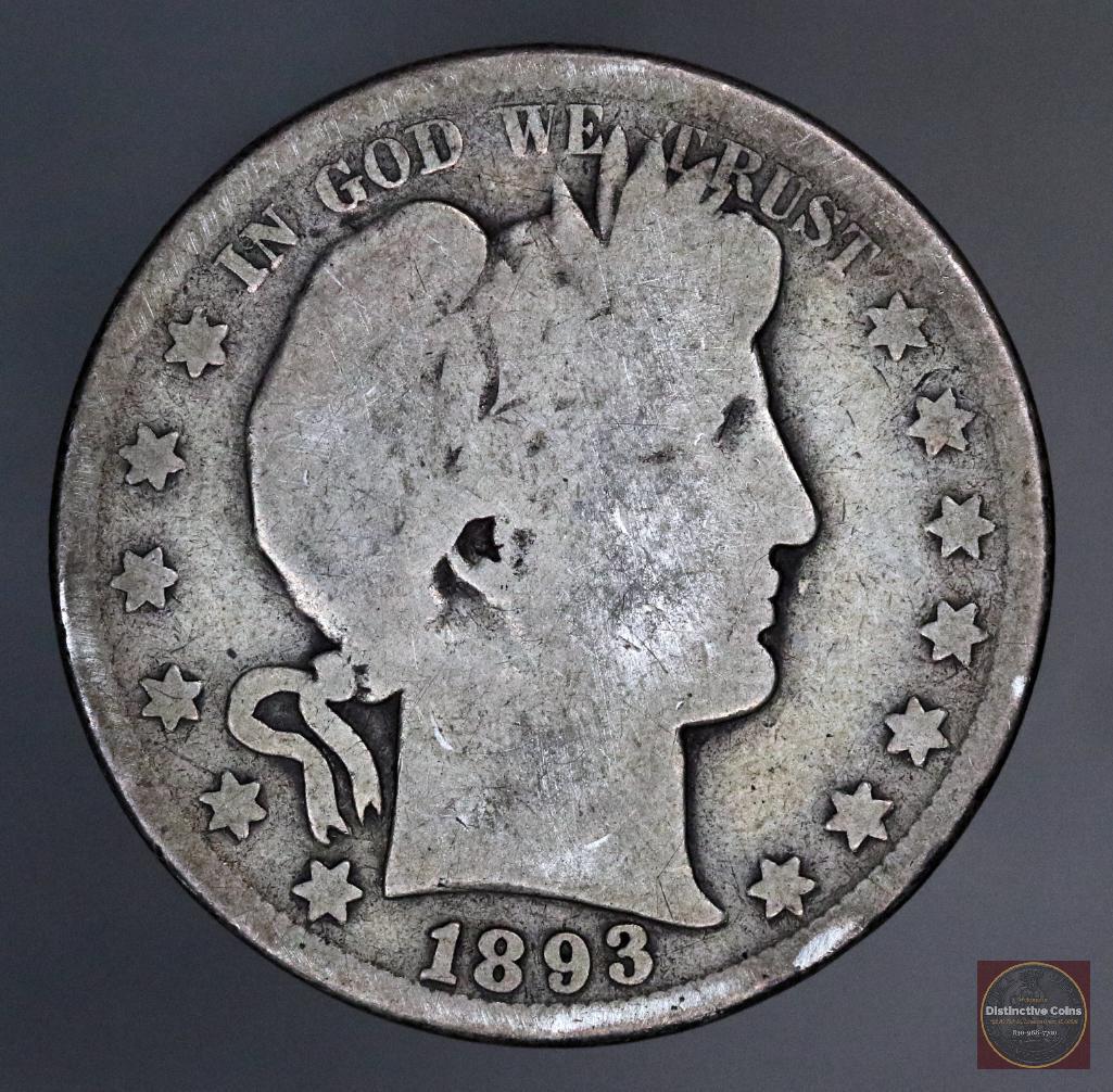 1893 S Barber Silver Half Dollar (1 of 2)