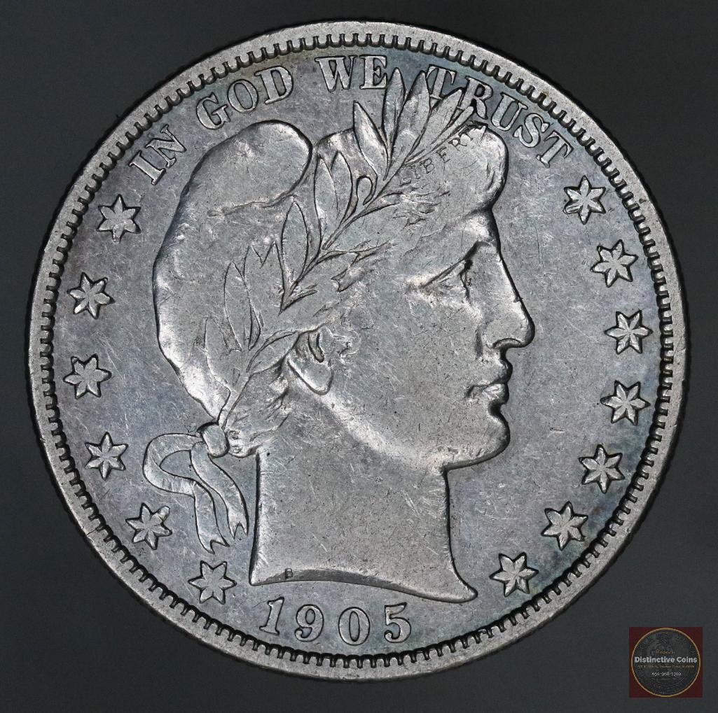 1905 S Barber Silver Half Dollar (1 of 2)