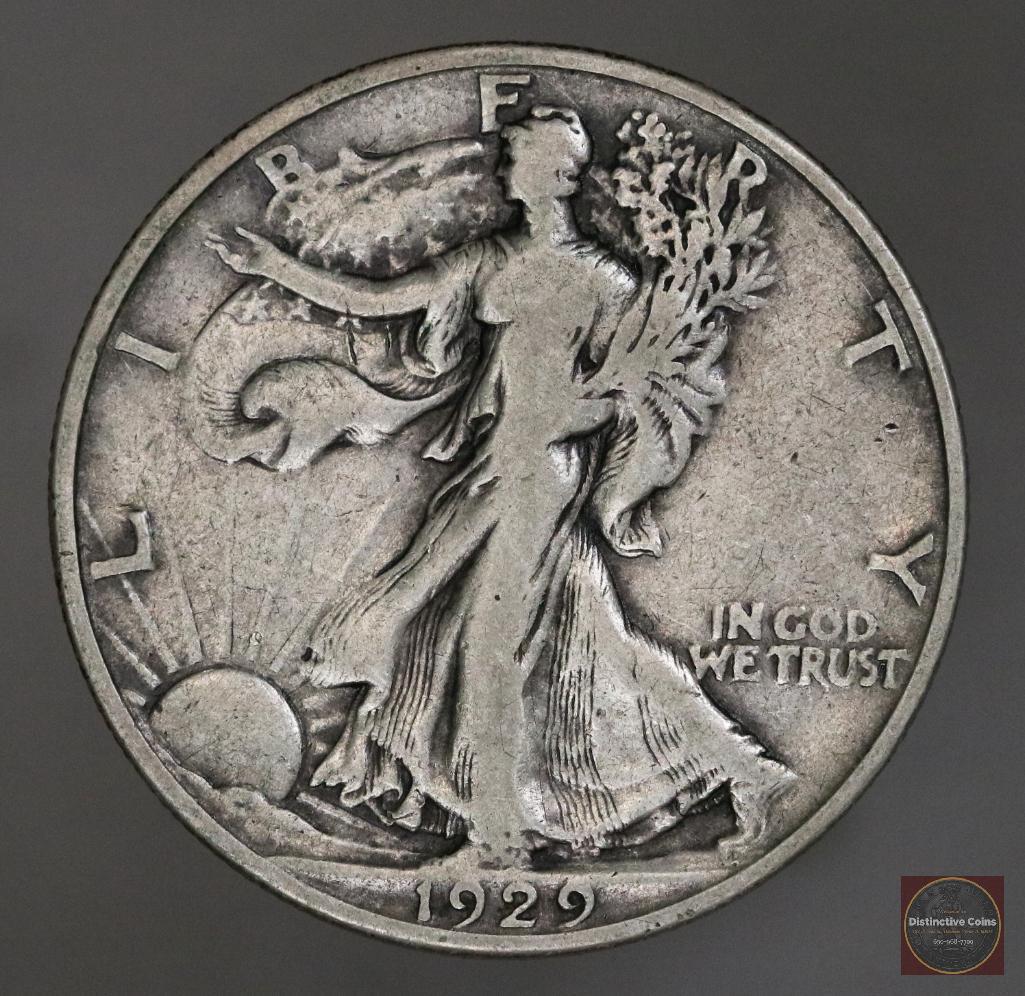 1929 D Walking Liberty Silver Half Dollar (1 of 2)