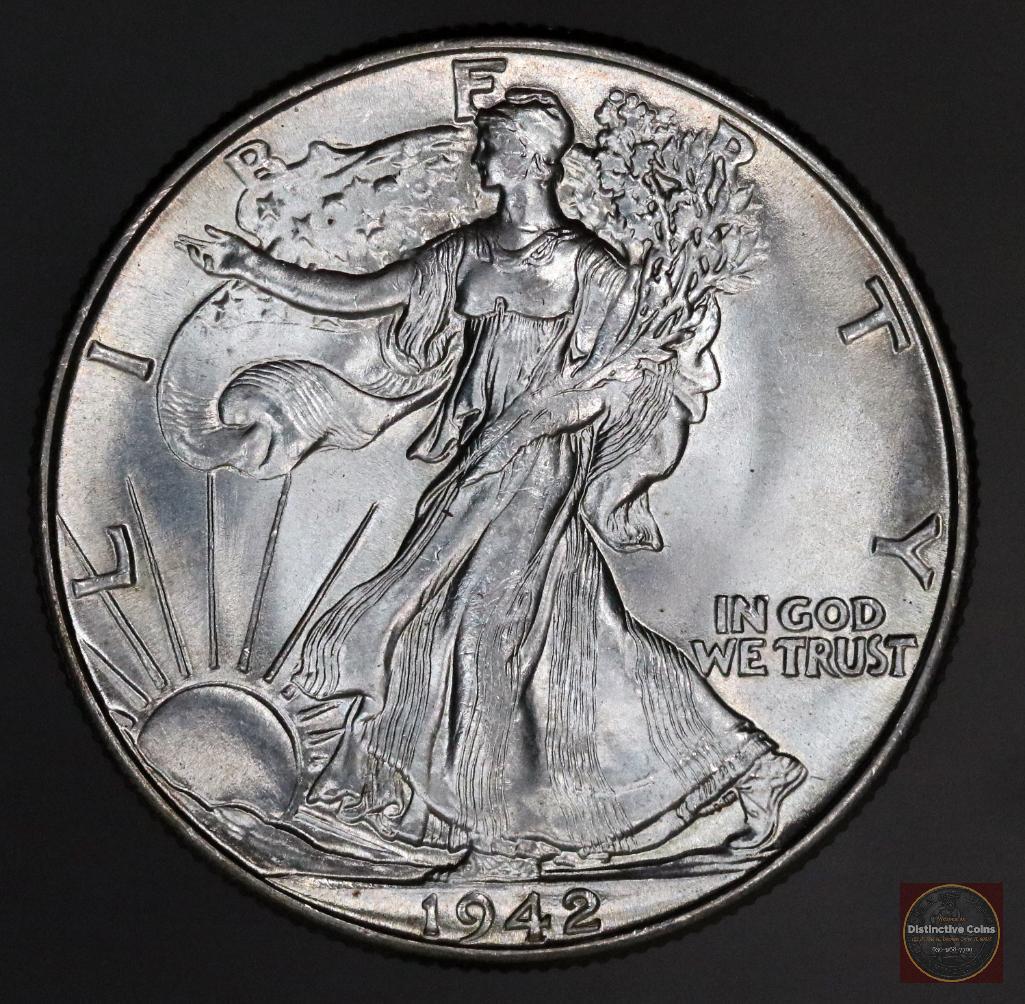 1942 P Walking Liberty Silver Half Dollar (1 of 2)