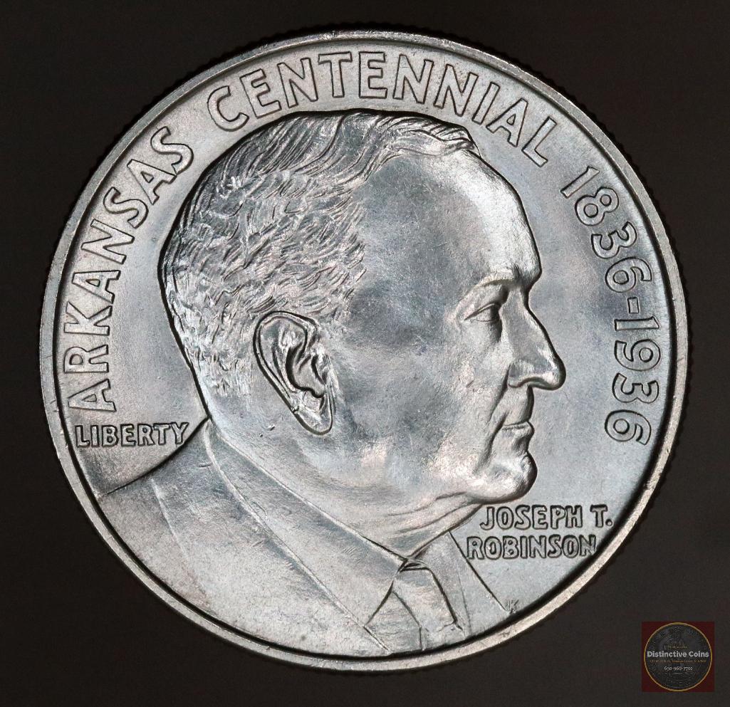 1936 Robinson / Arkansas Commemorative Silver Half Dollar (1 of 2)