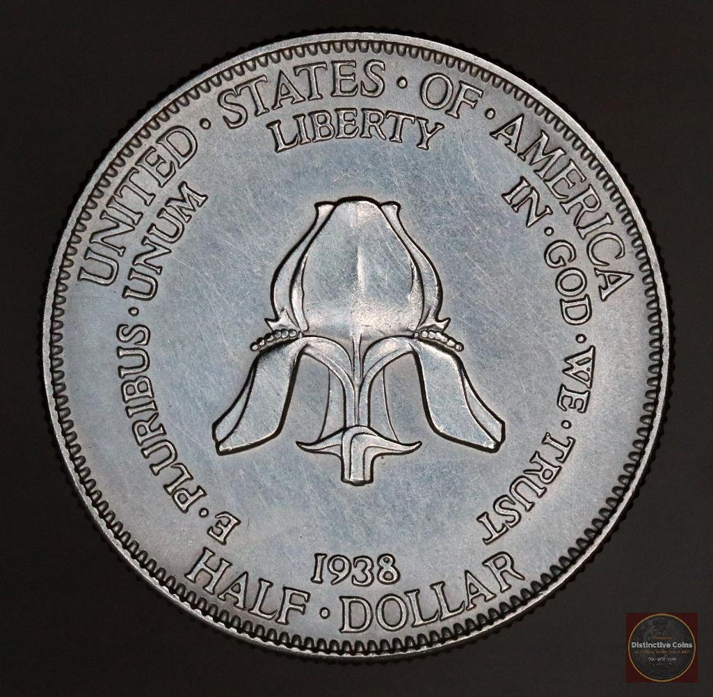 1938 New Rochelle Commemorative Silver Half Dollar (1 of 2)