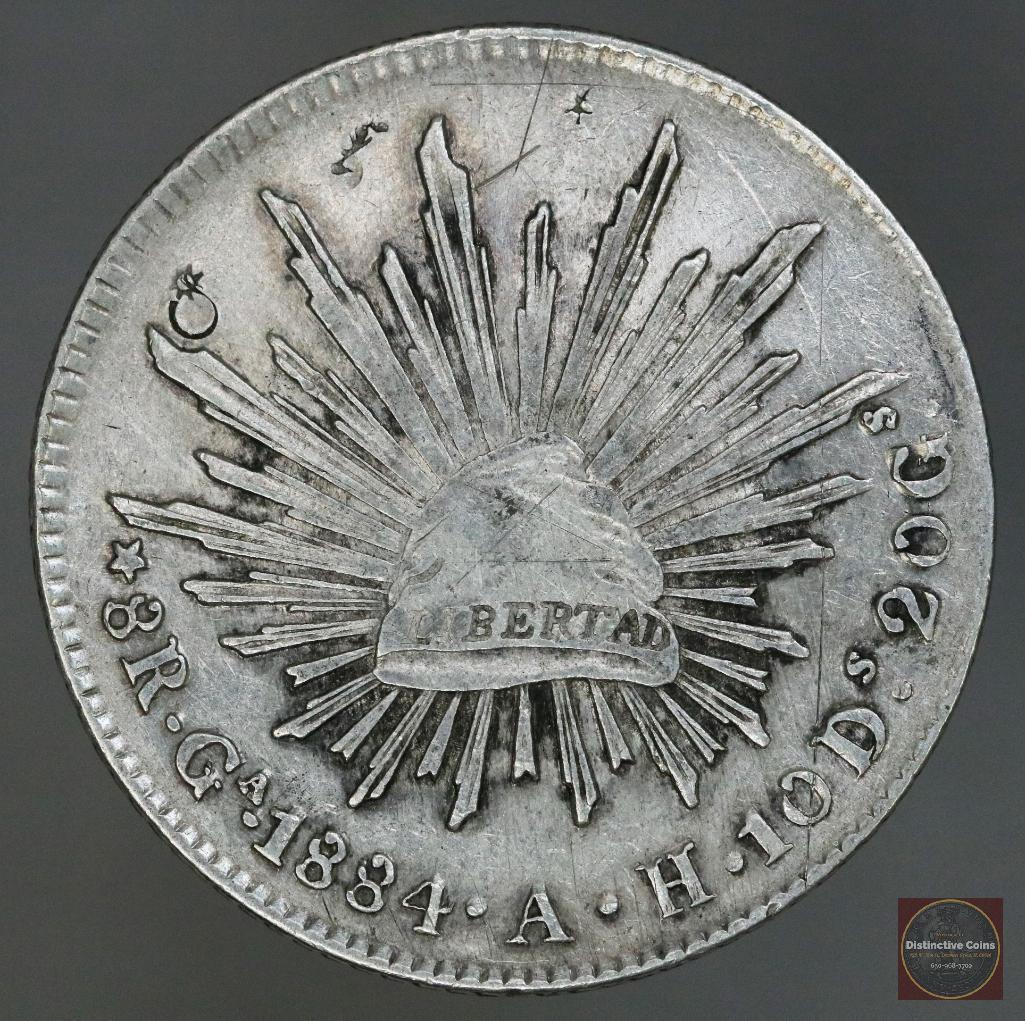 1884 Ga AH Mexico FIRST REPUBLIC 8 Reales Silver (1 of 2)