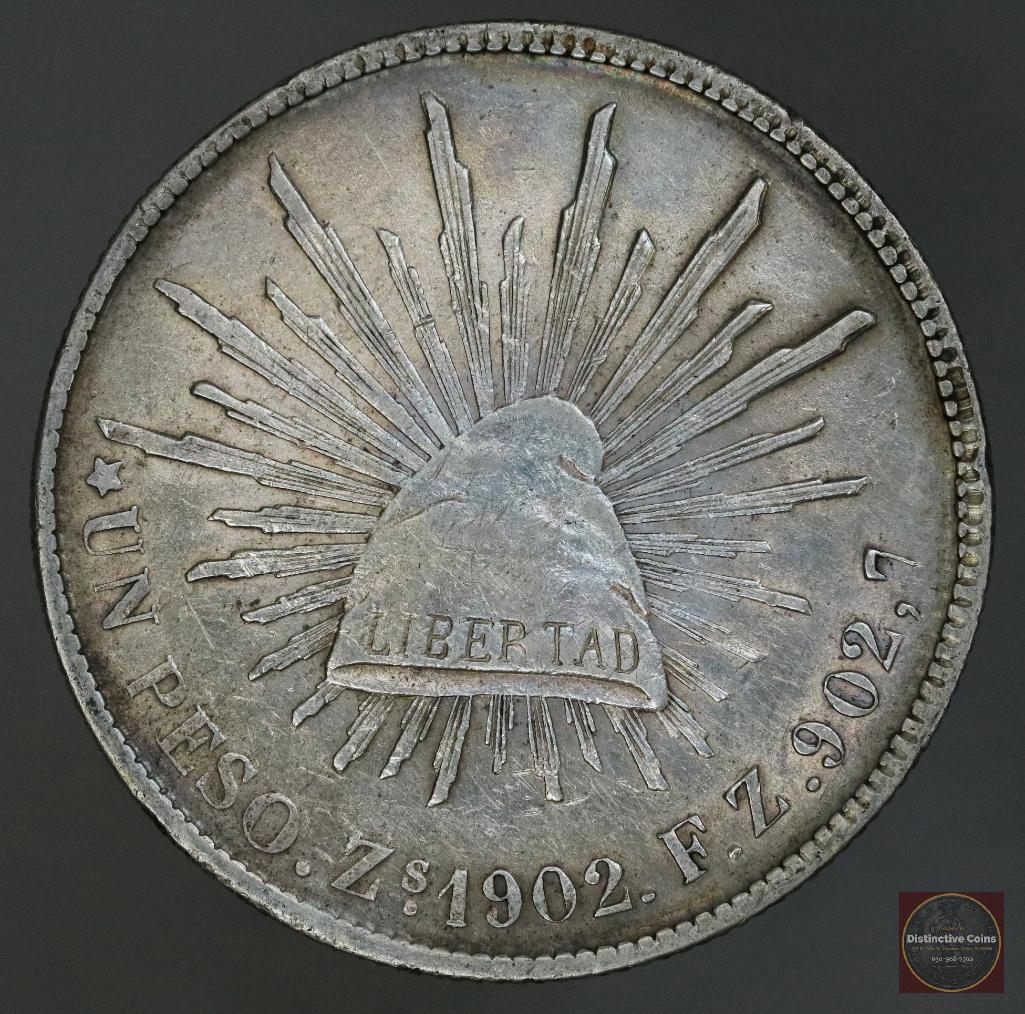 1902 Zs FZ Mexico FIRST REPUBLIC 8 Reales Silver (1 of 2)