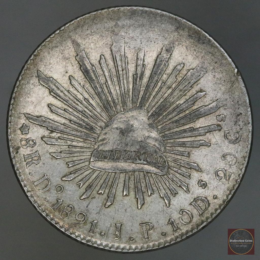 1891 Do JP Mexico FIRST REPUBLIC 8 Reales (1 of 2)