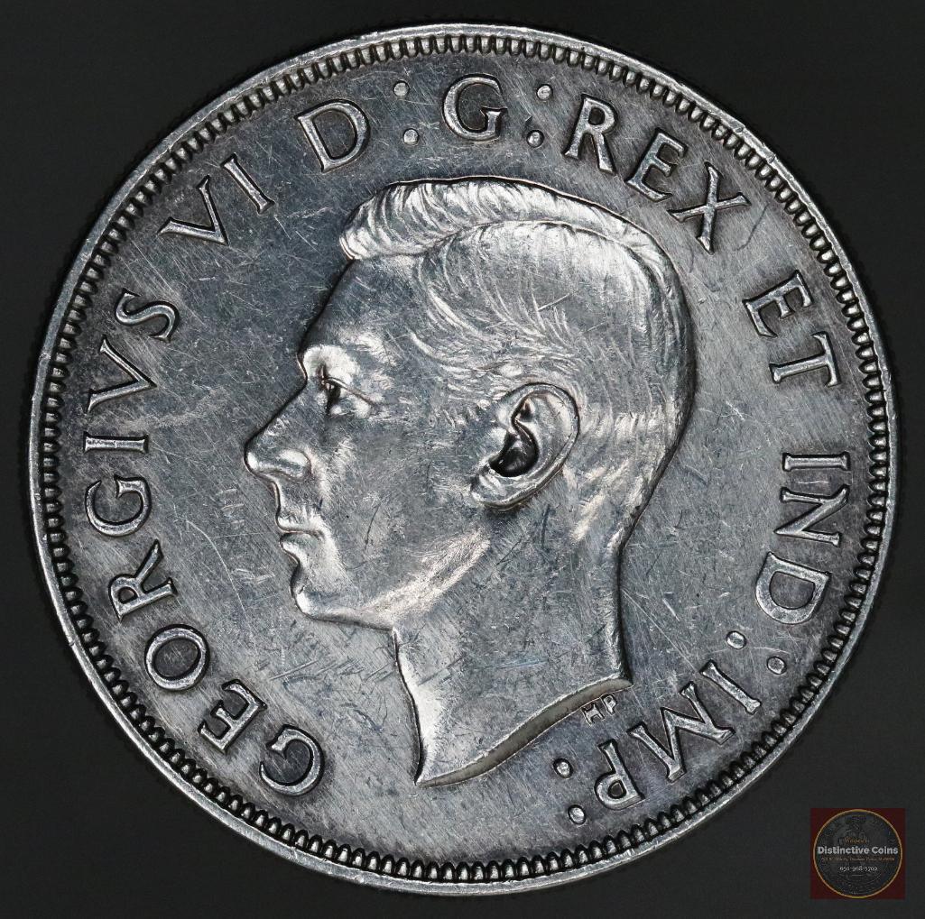1947 Canada Dollar Silver Pointed 7, Quadrupled HP (1 of 2)