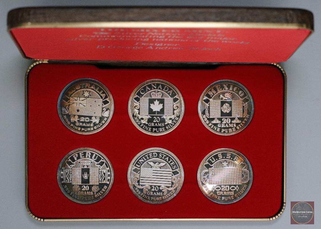 The Silver Mint 6-Coin 20 Grams .999 Fine Silver Last Silver Producing Countries In The World (1 of 3)
