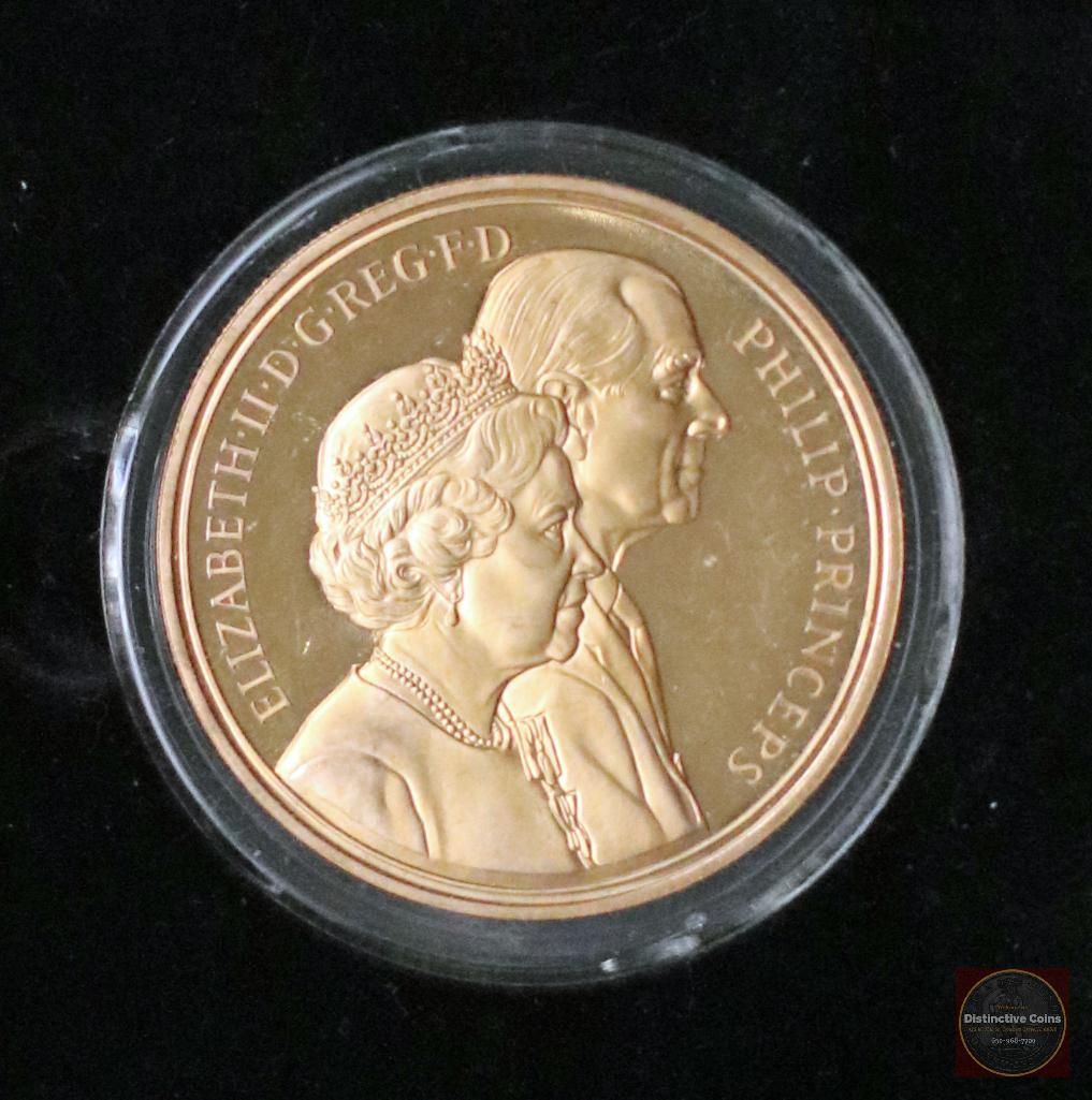 1997 Gold Five Pound Proof Coin, Golden Wedding Anniversary Her Majesty the Queen 1.17 Troy Ounces (1 of 7)