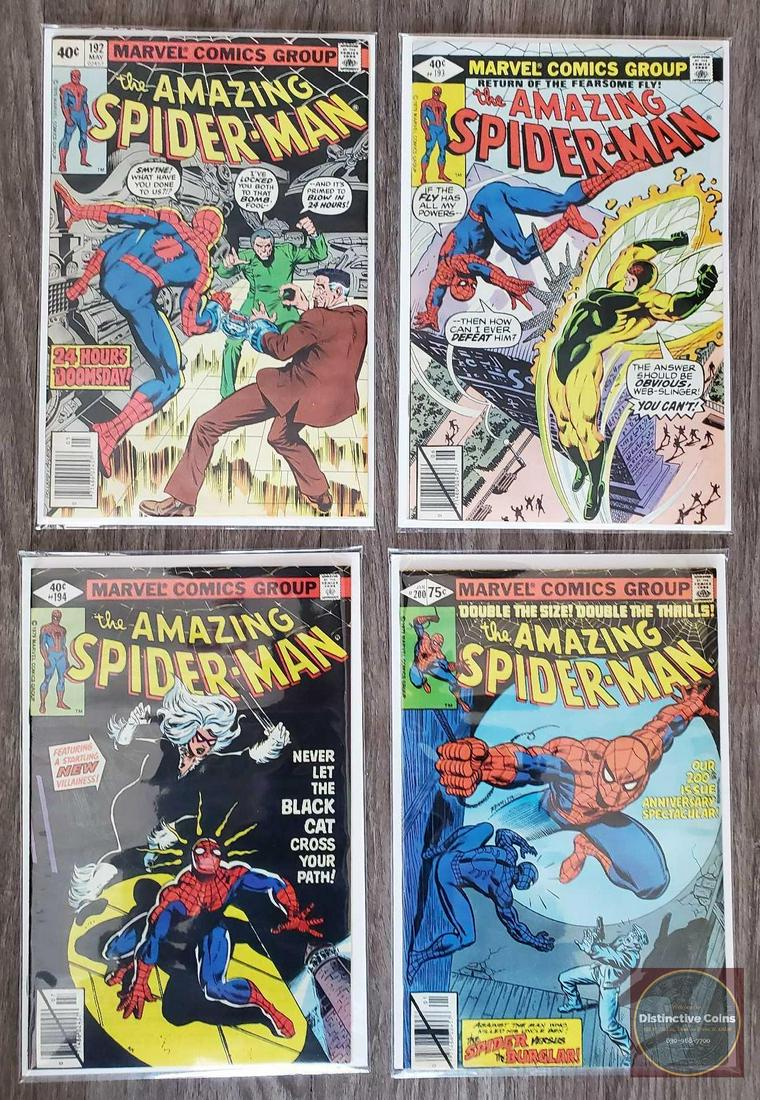 Marvel Comics lot of 4 The Amazing Spider-Man #192, 193, 194, & 200 VF to NM comics (1 of 9)