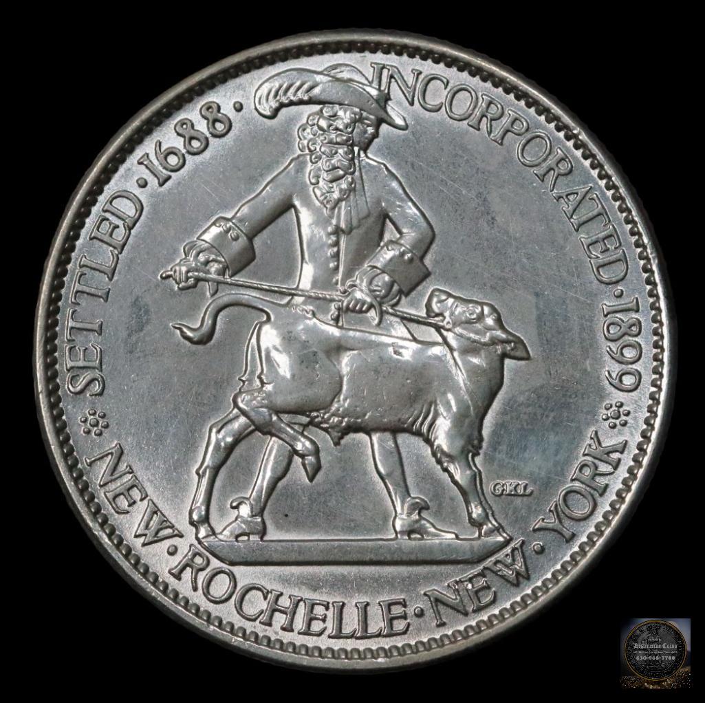 1938 New Rochelle Commemorative Silver Half Dollar (1 of 2)