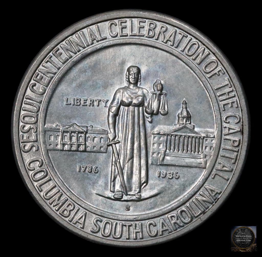1936 S Columbia Commemorative Silver Half Dollar (1 of 2)