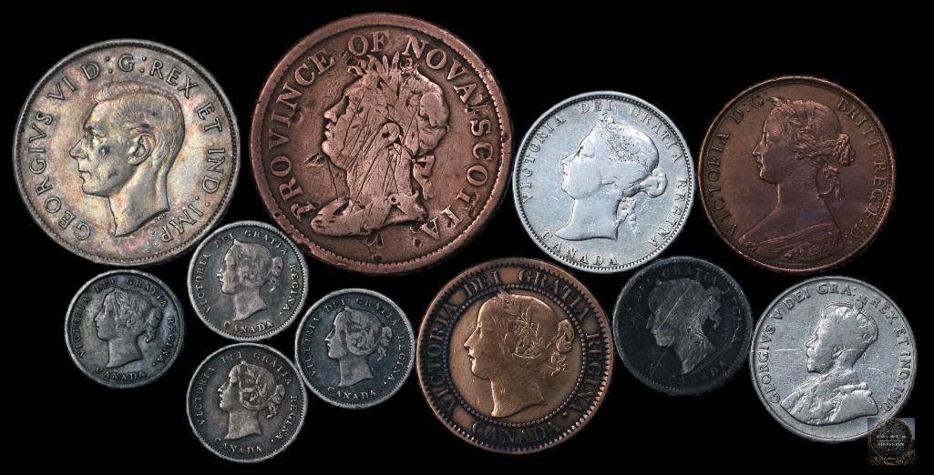 Group of (11) Canada & Nova Scotia Coins (1 of 2)