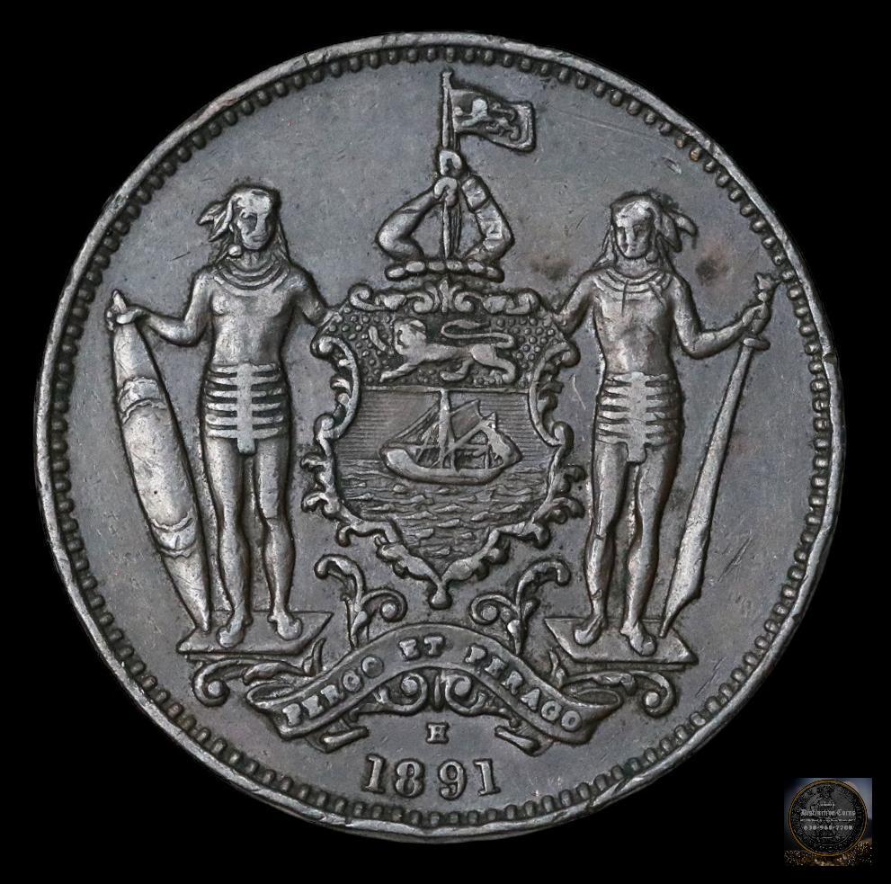 1891 H British North Borneo Cent (1 of 2)