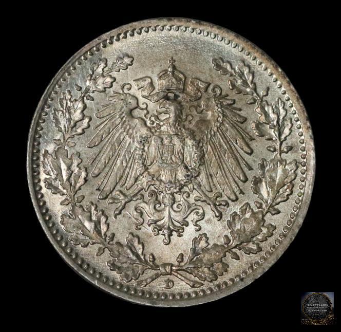 GERMANY 1918 D 1/2 MARK K-17 BU (1 of 2)