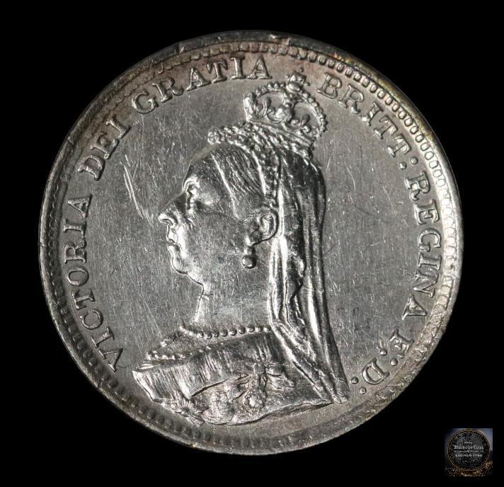 GREAT BRITAIN 1891 3 PENCE K-758 AU: GREAT BRITAIN 1891 3 PENCE K-758 AU