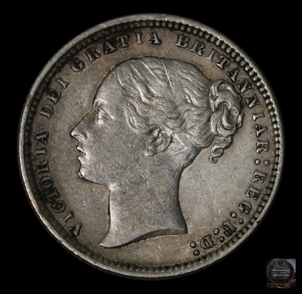 GREAT BRITAIN 1873 SHILLING K-734.2 VF+: GREAT BRITAIN 1873 SHILLING K-734.2 VF+
