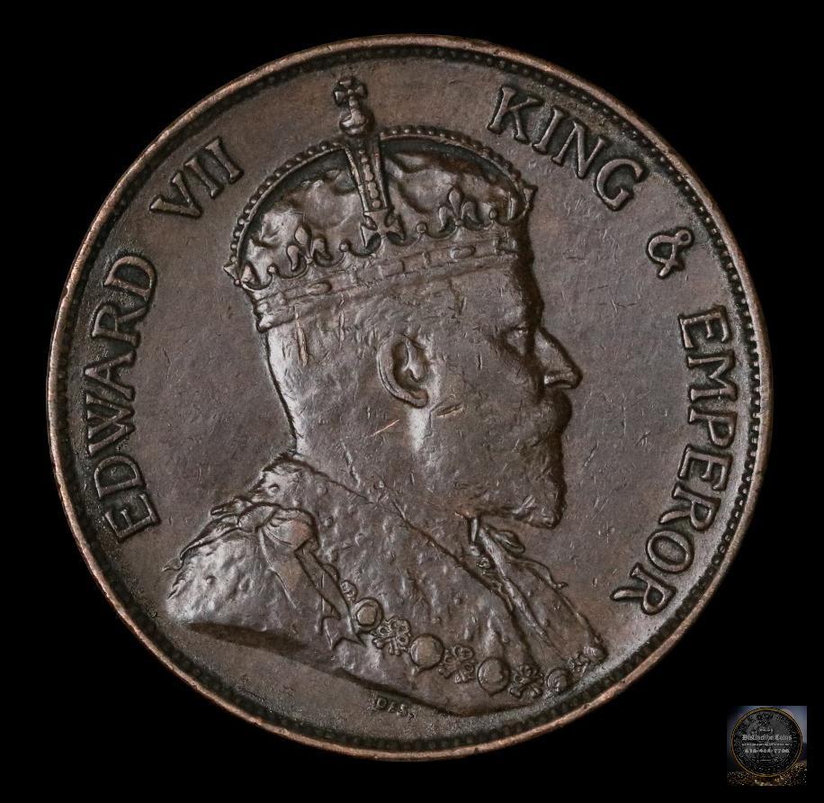 HONG KONG 1902 CENT K-11 AU: HONG KONG 1902 CENT K-11 AU