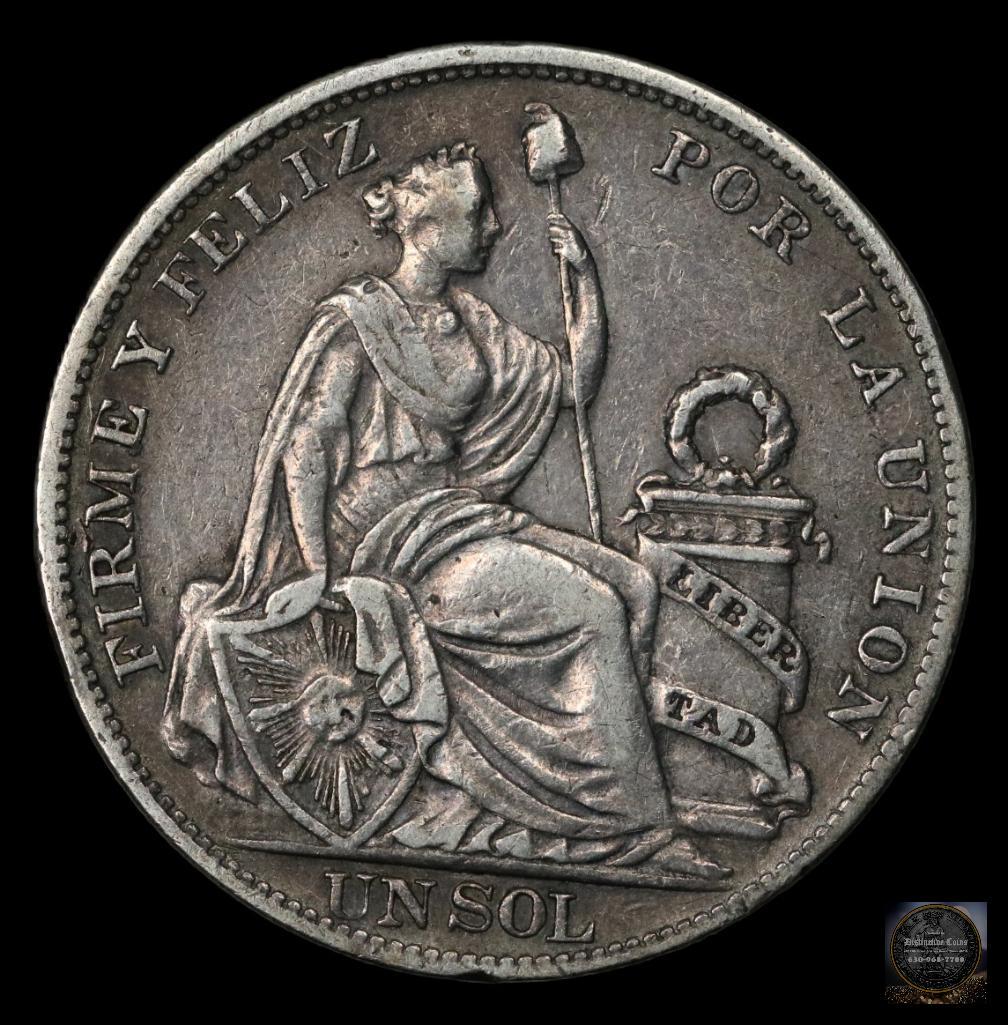 PERU 1895 SOL K-196.26 VF: PERU 1895 SOL K-196.26 VF