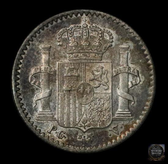 PUERTO RICO 1896 5 CENTAVOS K-20 AU (1 of 2)